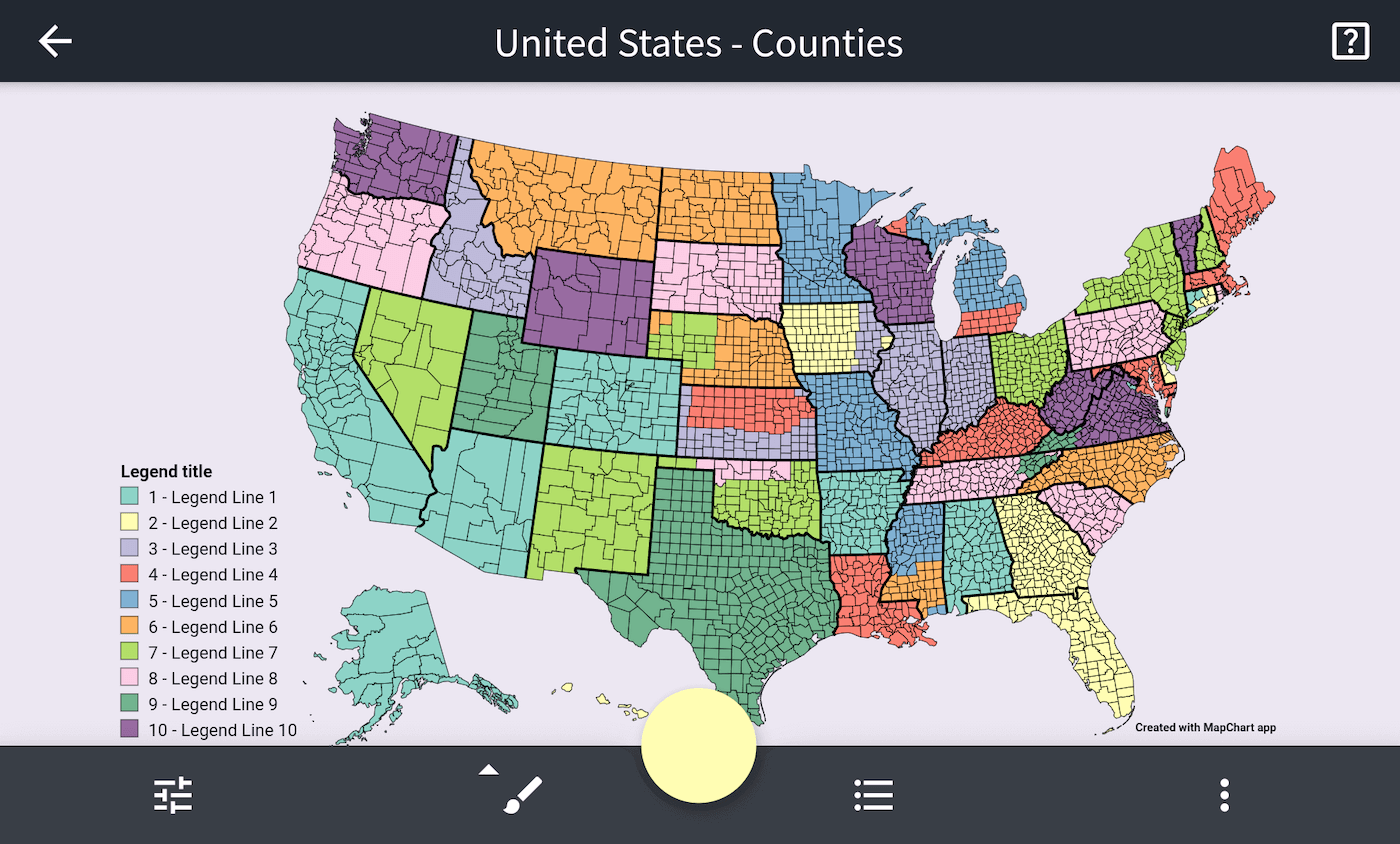MapChart Mobile App - Create Custom Map