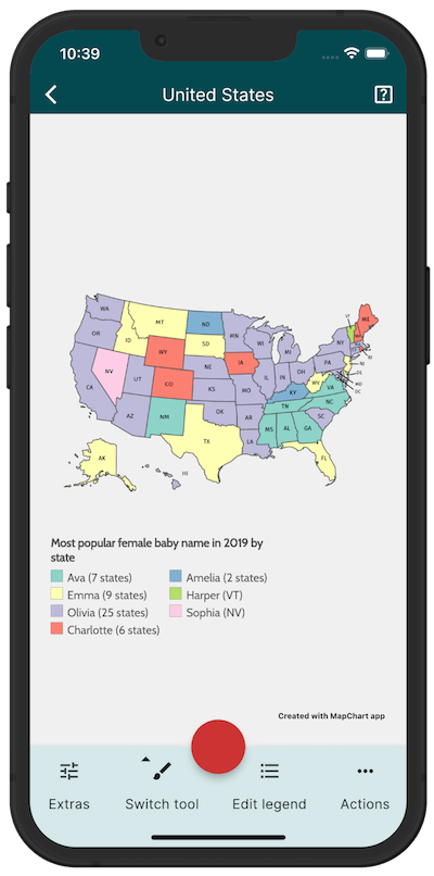 USA states map screenshot